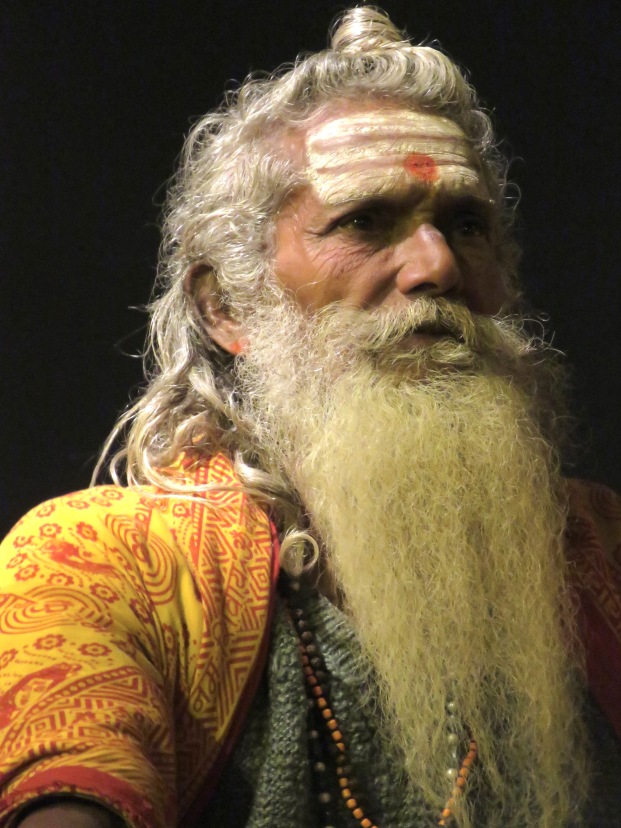 A Hindu Man during a performance of the 