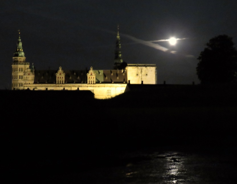 Kronborg Castle under the Moonlight in Helsingore (Elsinore) Denmark. Read the story at www.beautifulfillment.com