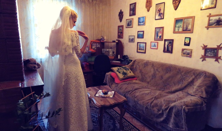 The Blushing Bride on her wedding day - Khmelnetskyi, Ukraine - by Anika Mikkelson - Miss Maps
