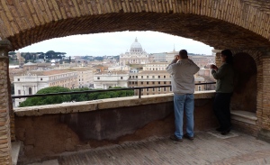 A view of the Vatican from Castel Sant'Angelo in Rome Italy - by Anika Mikkelson - Miss Maps - www.MissMaps.com
