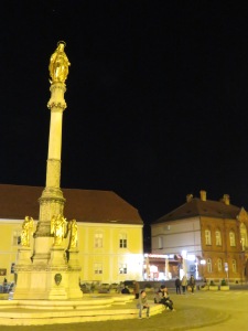 Kaptol Square at Night - Zagreb Croatia - by Anika Mikkelson - Miss Maps - www.MissMaps.com