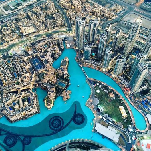 Dubai- from the top of the Burj Khalifa - over 1,800+ feet in the air - by Nicole Sunderland - MissMaps.com Featured Female Traveler