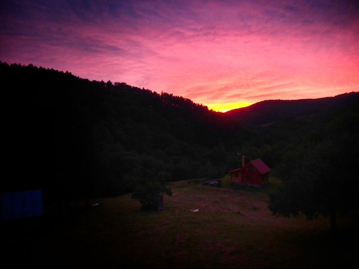 The Cabin in an Ultra Saturated Sunset - Slovakia - by Anika Mikkelson - Miss Maps - www.MissMaps.com