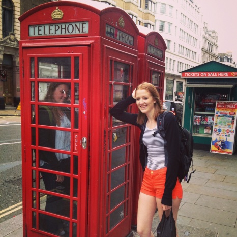 Sally pretending to be a Londoner - MissMaps.com Featured Female Traveler