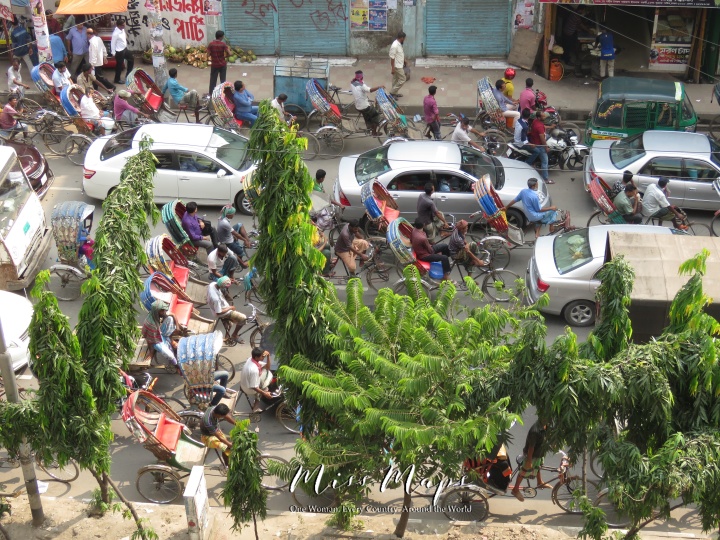 Bustling Streets of Dhaka Bangladesh - by Anika Mikkelson - Miss Maps - www.MissMaps.com