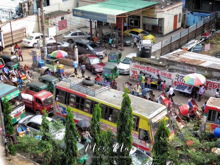 Dhaka Streets from Above - Dhaka Bangladesh - by Anika Mikkelson - Miss Maps - www.MissMaps.com